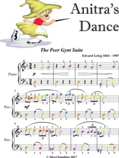 Anitra s Dance Peer Gynt Suite Easy Piano Sheet Music with Colored Notes