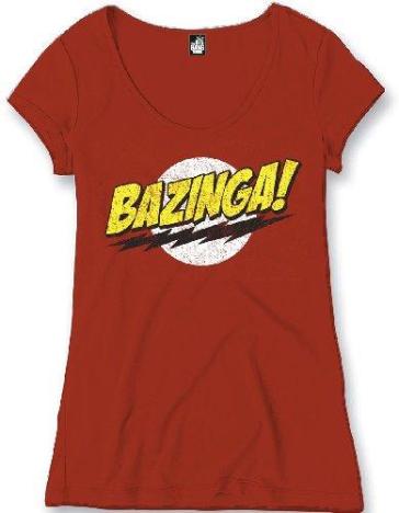 Big Bang Theory - The Bazinga Red (T-Shirt Donna M)