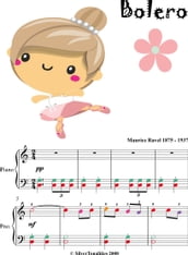 Bolero Easy Piano Sheet Music with Colored Notes