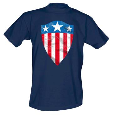 Captain America - Cracked Long Shield (T-Shirt Uomo L)