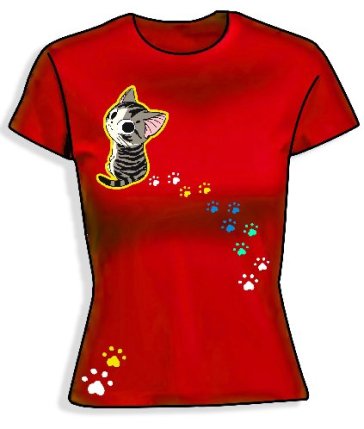Chi T-Shirt "Neon" Rossa Taglia S
