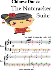 Chinese Dance Nutcracker Suite Easy Piano Sheet Music with Colored Notes