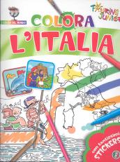 Colora l Italia. Con stickers. Ediz. illustrata