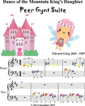 Dance of the Mountain King s Daughter Peer Gynt Beginner Piano Sheet Music with Colored Notes