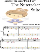 Dance of the Sugar Plum Fairy Nutcracker Suite Easy Elementary Piano Sheet Music with Colored Notes