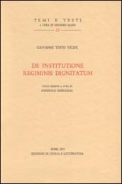 De institutione regiminis dignitatum. Testo latino a fronte