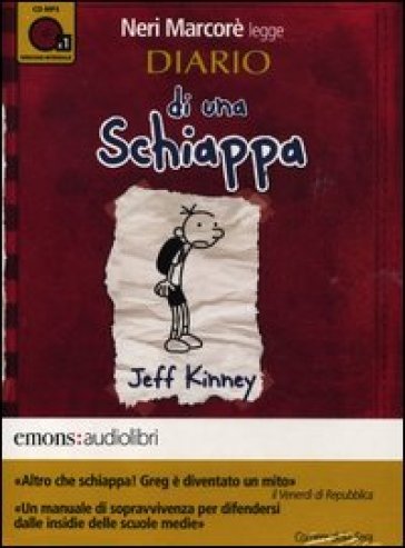 Diario di una schiappa letto da Neri Marcorè. Audiolibro. CD Audio formato MP3. Ediz. integrale - Jeff Kinney