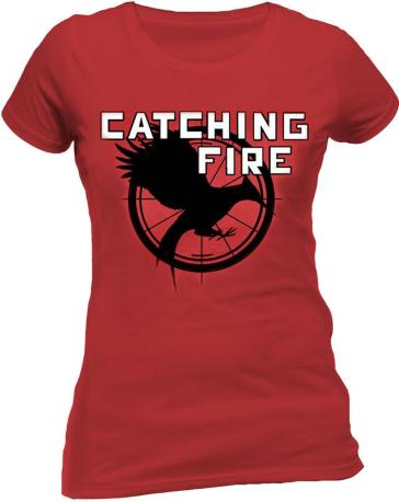 Hunger Games (The) - Catching Fire Logo (T-Shirt Donna L)