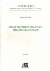 Leggi e disposizioni dello stato della Città del Vaticano. 3.