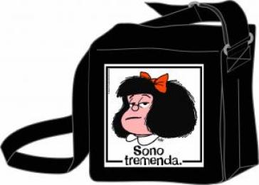 Mafalda. Sono tremenda. Borsa Tracolla. Colore nero