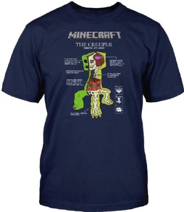 Minecraft - Creeper Anatomy (T-Shirt Uomo S)
