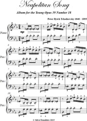 Neapolitan Song Album for the Young Opus 39 Number 18 Easy Piano Sheet Music