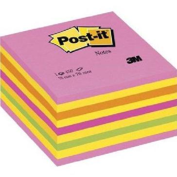 Post-it Notes - Cubo 450 Fogli Post-it Rosa 5 Colori (76x76 Mm)