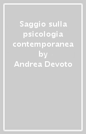 Saggio sulla psicologia contemporanea