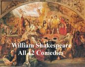 Shakespeare s Comedies: 12 plays with line numbers