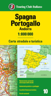 Spagna, Portogallo, Andorra 1:800.000. Carta stradale e turistica