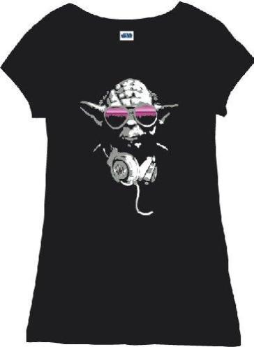 Star Wars - Cool Yoda Girls Black (T-Shirt Donna S)