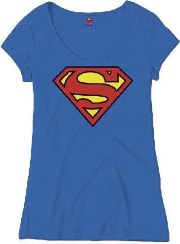 Superman - Classic Logo Cobalt (T-Shirt Donna S)