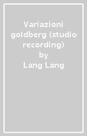 Variazioni goldberg (studio recording)