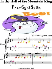 In the Hall of the Mountain King Peer Gynt Suite Beginner Piano Sheet Music with Colored Notation
